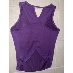 NWT AS ROSE RICH Workout Tank Women Yoga Crossover Racerback M Deep Purple